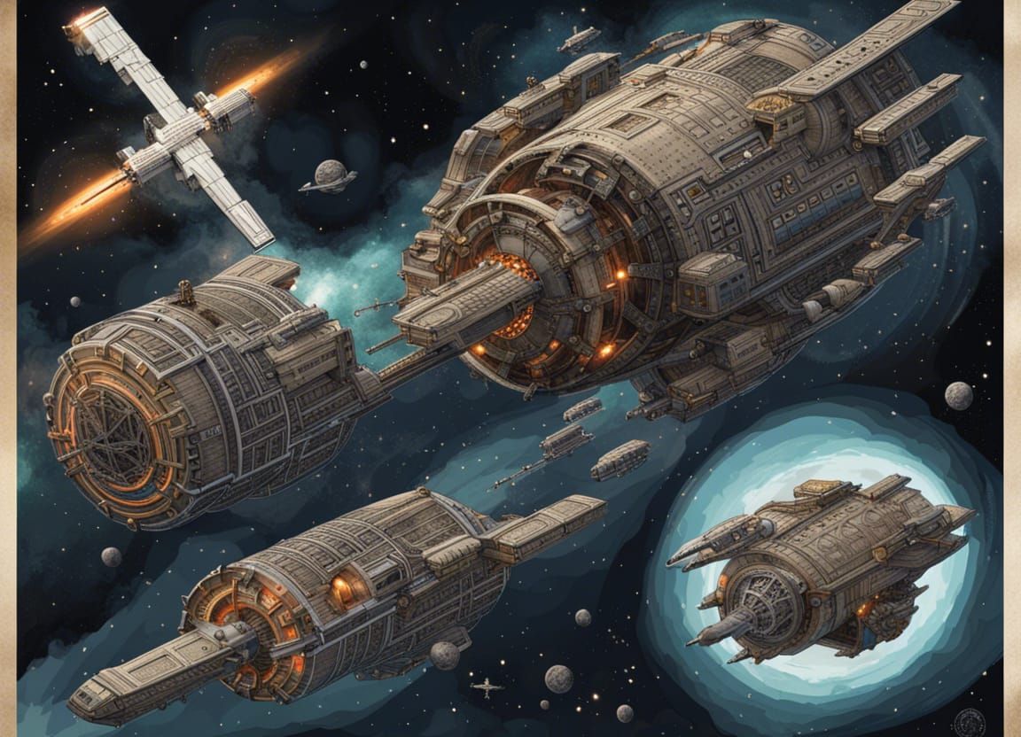 Celtic Space Station in Asteroid Belt