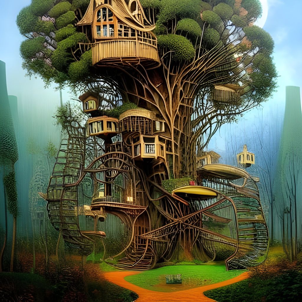 Haunted Treehouse: A Futuristic Masterpiece