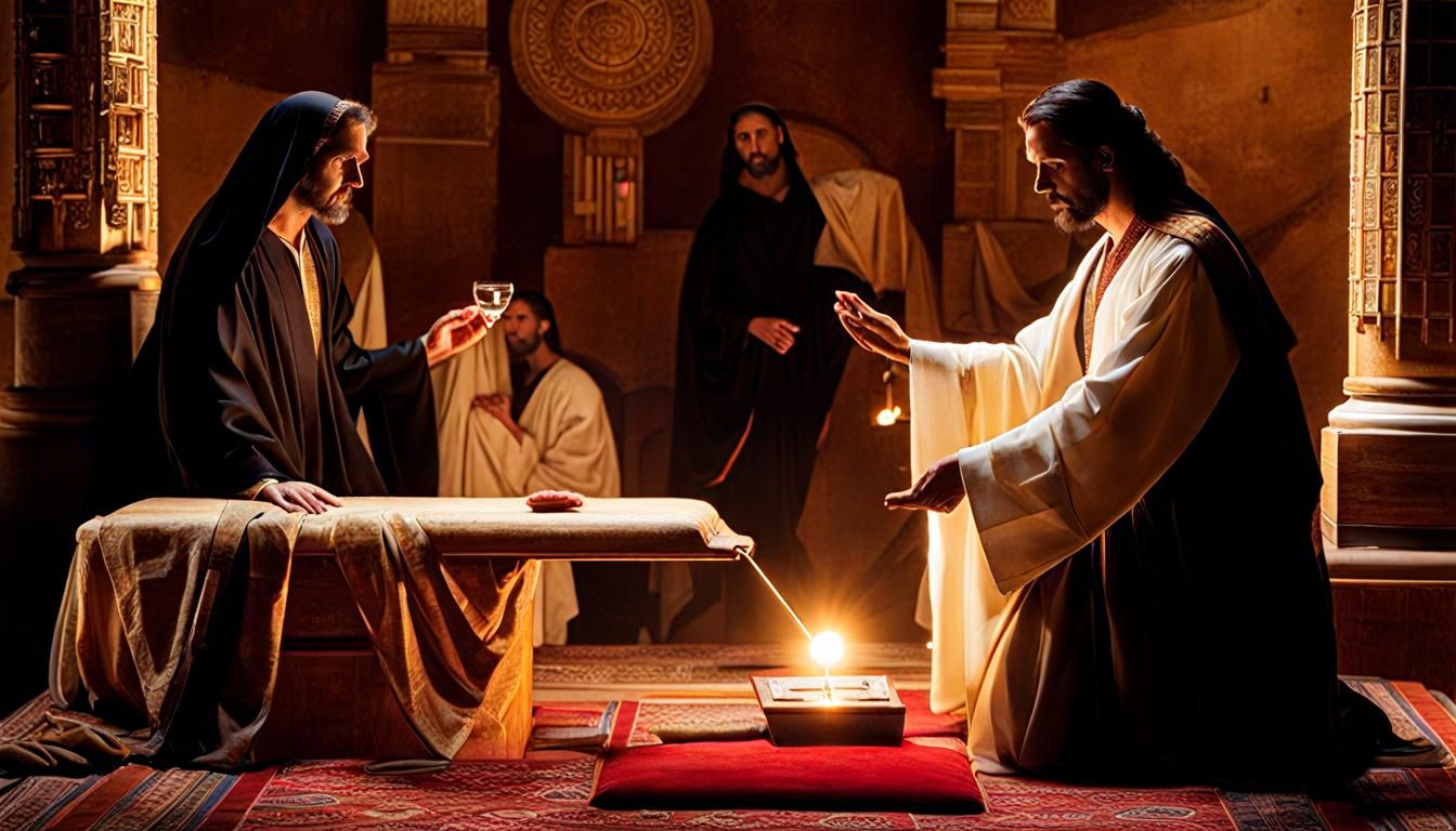 Compassionate Jesus Heals the Sick: Religious Art