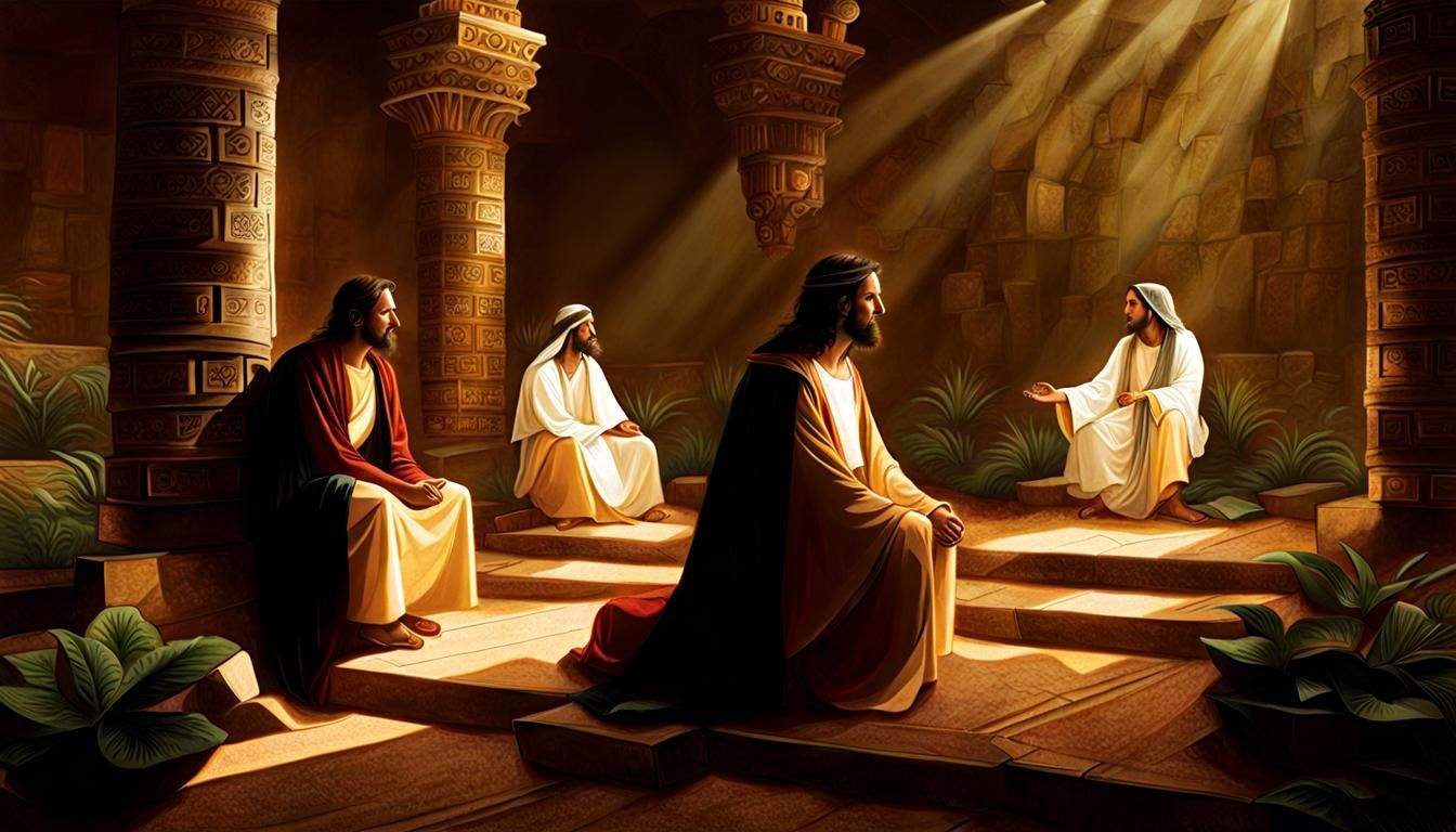 Compassionate Jesus Healing the Sick in Classic Style