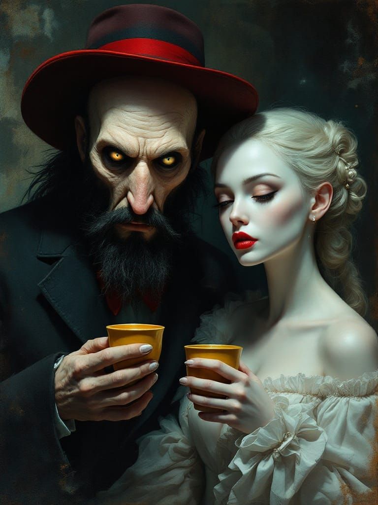 Ethereal Portrait in a Mysterious Setting