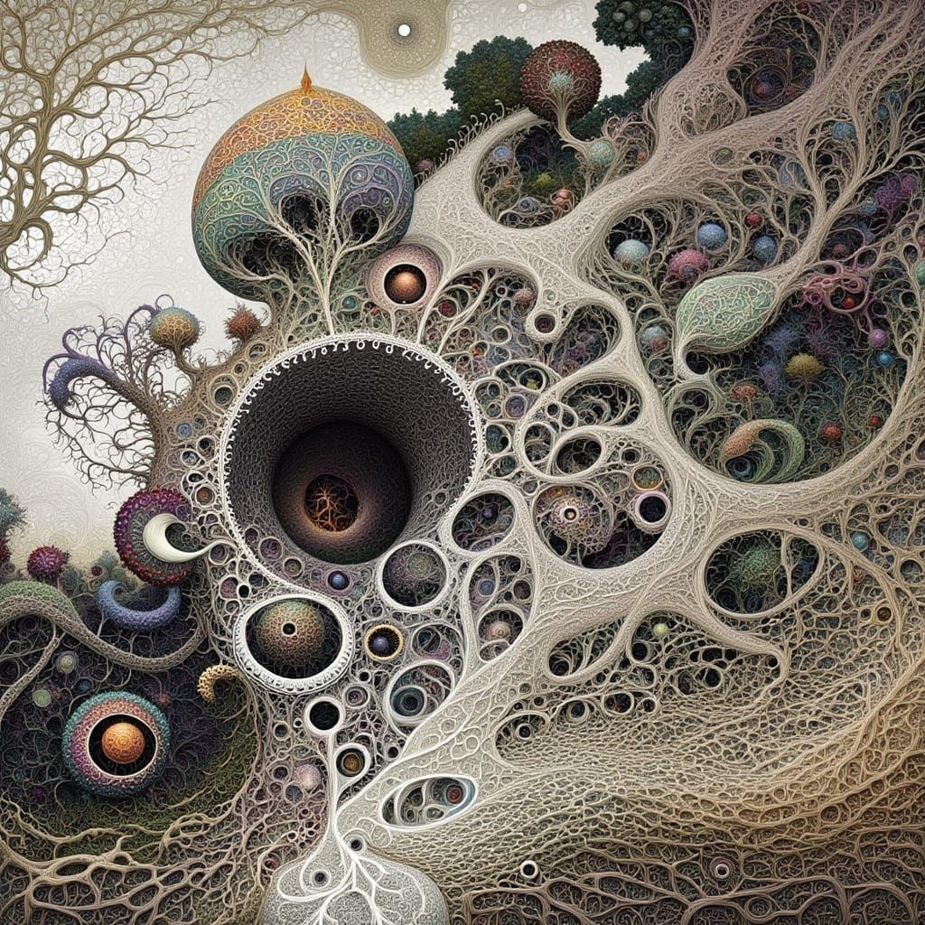 Curiosity Roots Impasto Collage Masterpiece