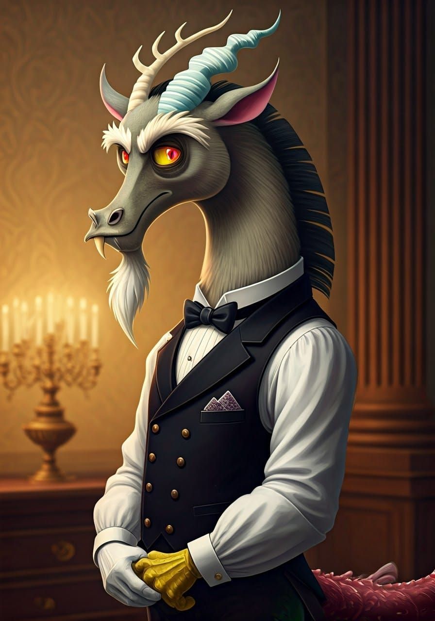 Discord as Butler in Victorian Manor, Magical Realism