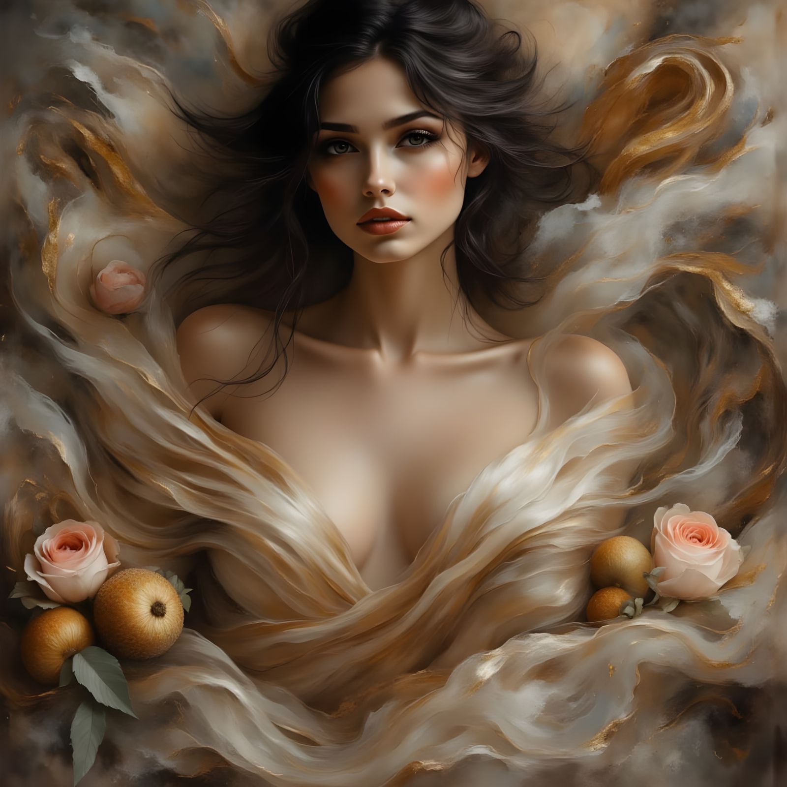 Goddess of Feminine Beauty in Glamorous Fashion Portrait