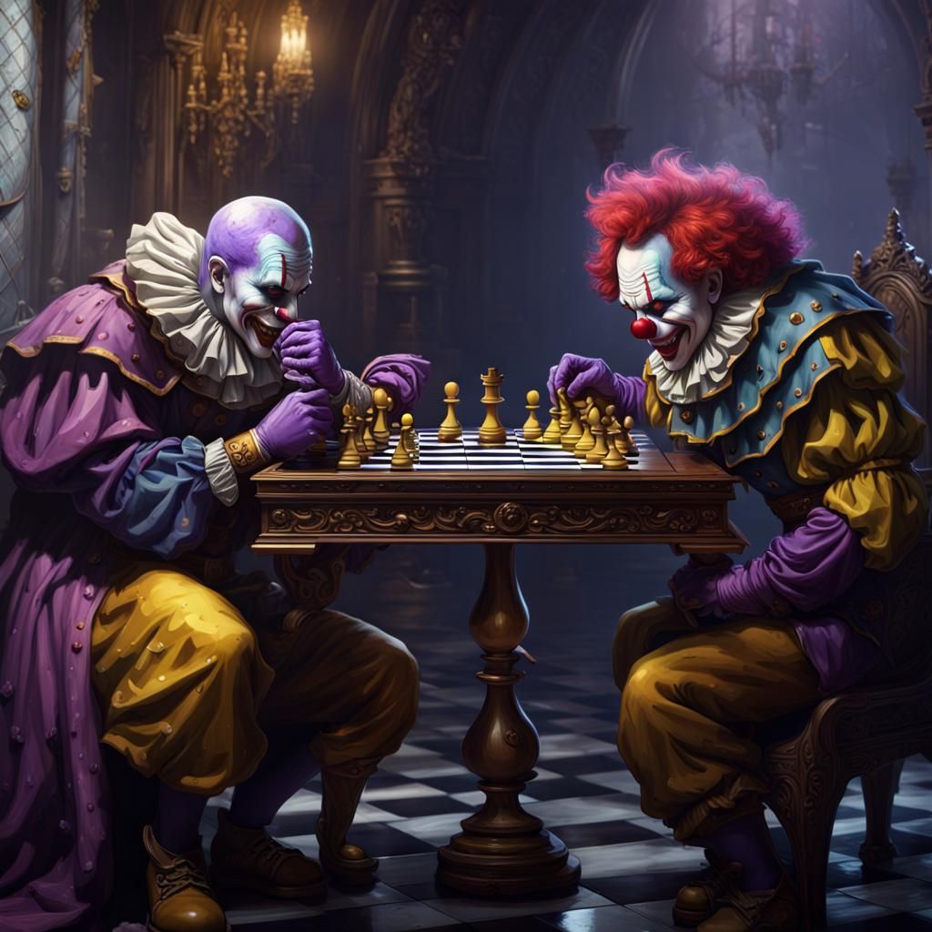 Clown Faces Death in Chess Game