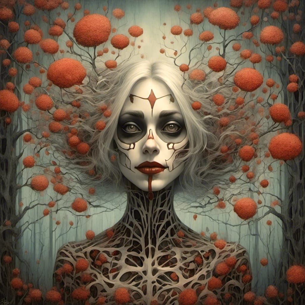 Detailed Harley Quinn Portrait by Naoto Hattori