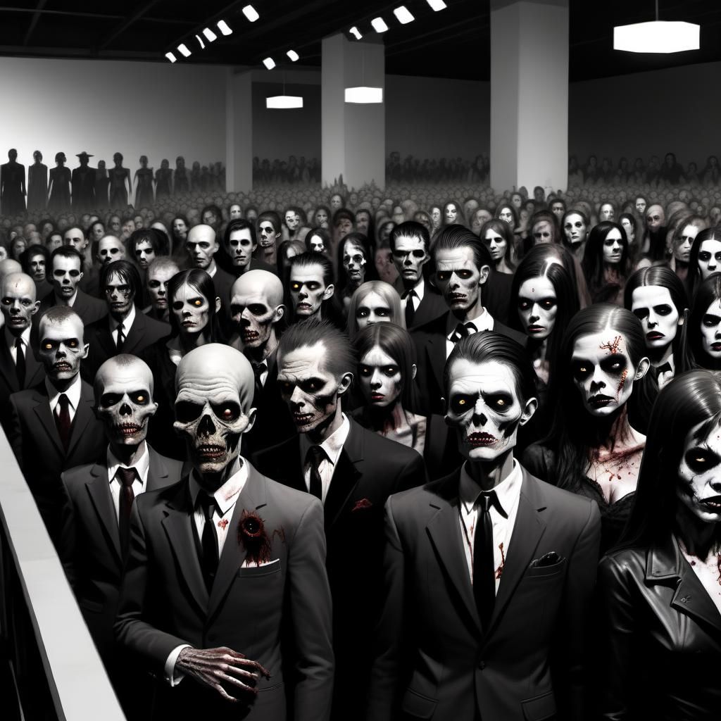 Zombie Fashion Parade in Hellish Catwalk