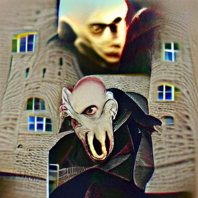 Nosferatu: A Vampire Portrait in Silent Film Style