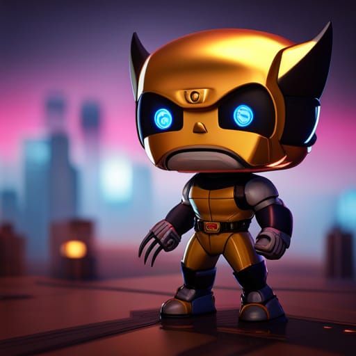 Wolverine Funko Pop with Neon Lights