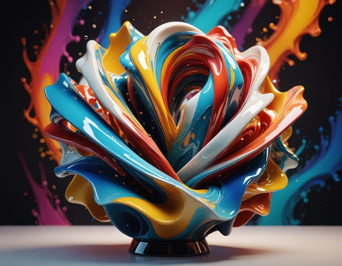 An ultra-detailed, photorealistic 4K shot of an abstract por...