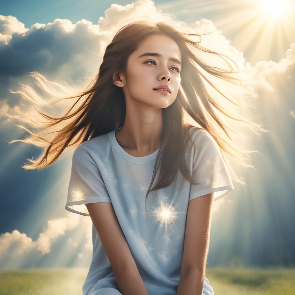 Heartwarming Embrace in Divine Light