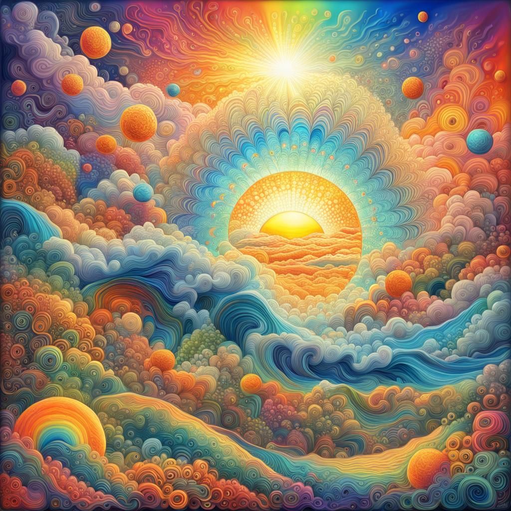 Fractal Geometry in Bombastic Pop Art Style