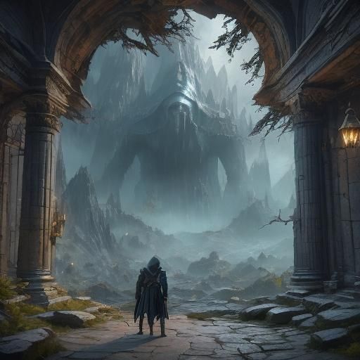 Leather-Clad Assassin on Ancient Tower