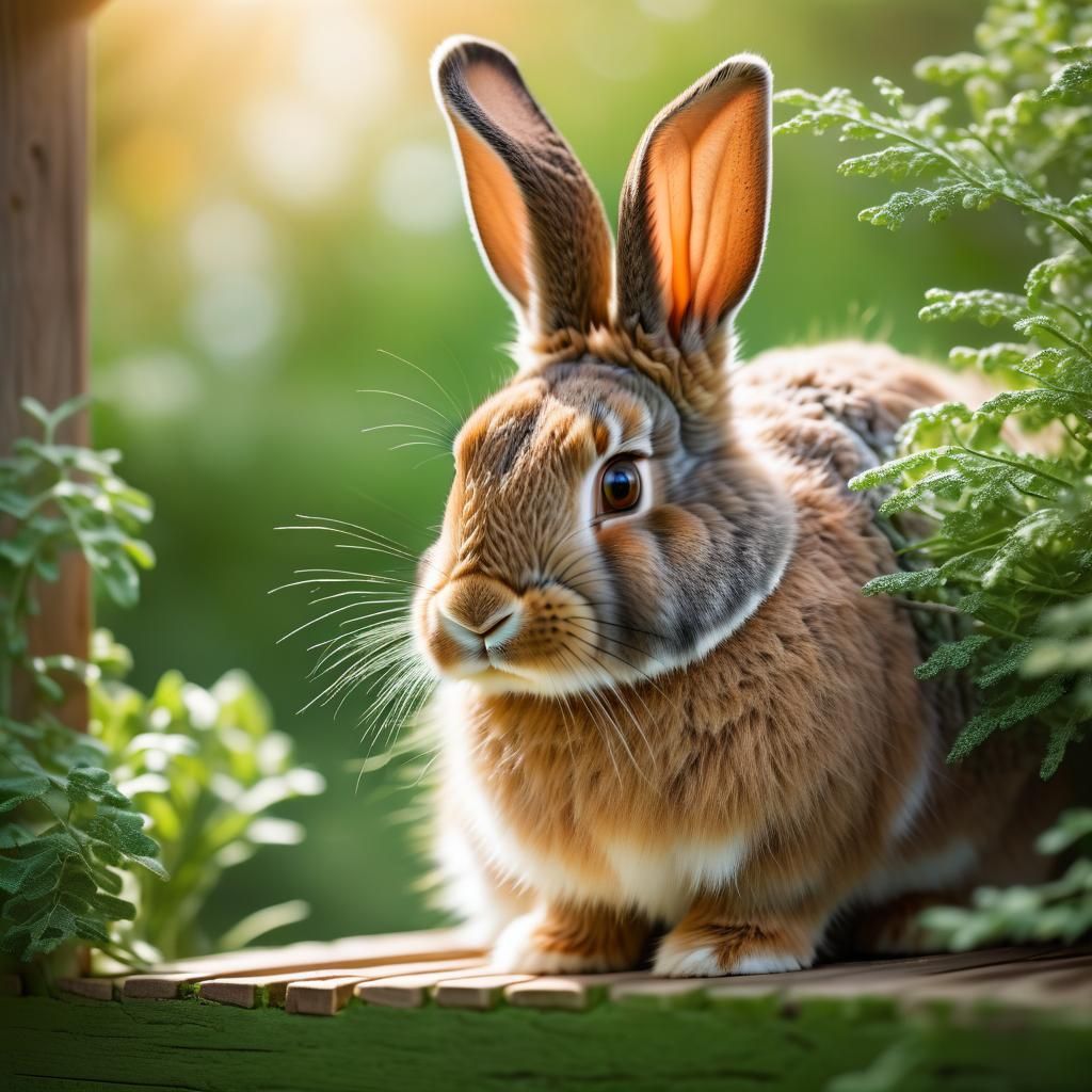 Rabbit in Cozy House: Wildlife Photography