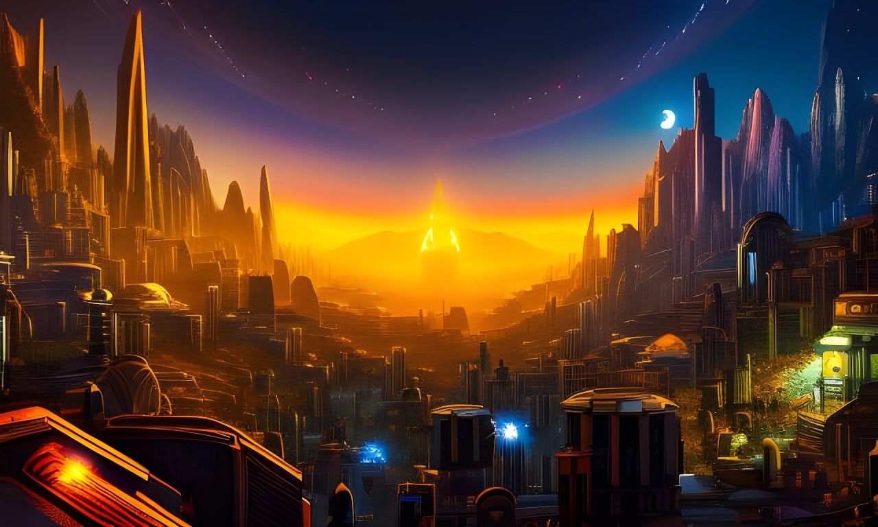 Hyperdetailed La Paz Night Scene in Comic Book Style