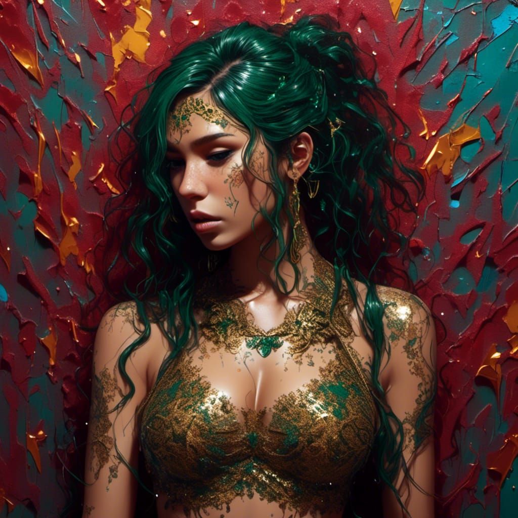 Hyperrealistic Scottish Woman in Graffiti Art Style