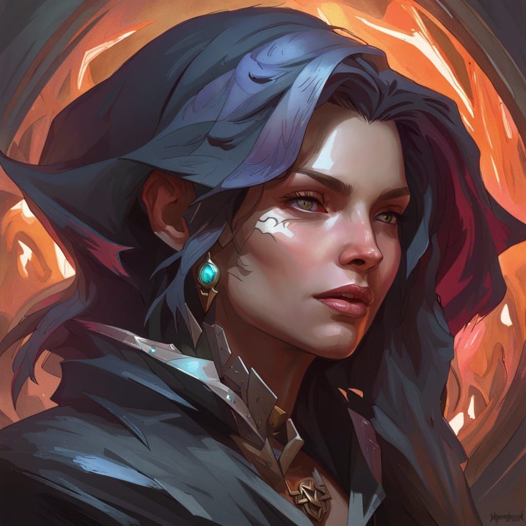 Detailed Necromancer Portrait in Unreal Engine 5