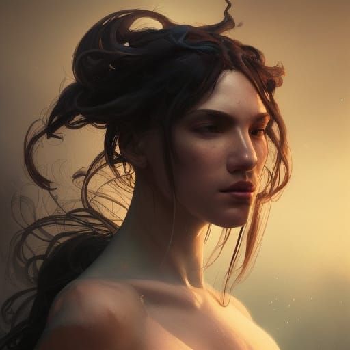 The Furies: Hyperdetailed Portrait in Volumetric Lighting