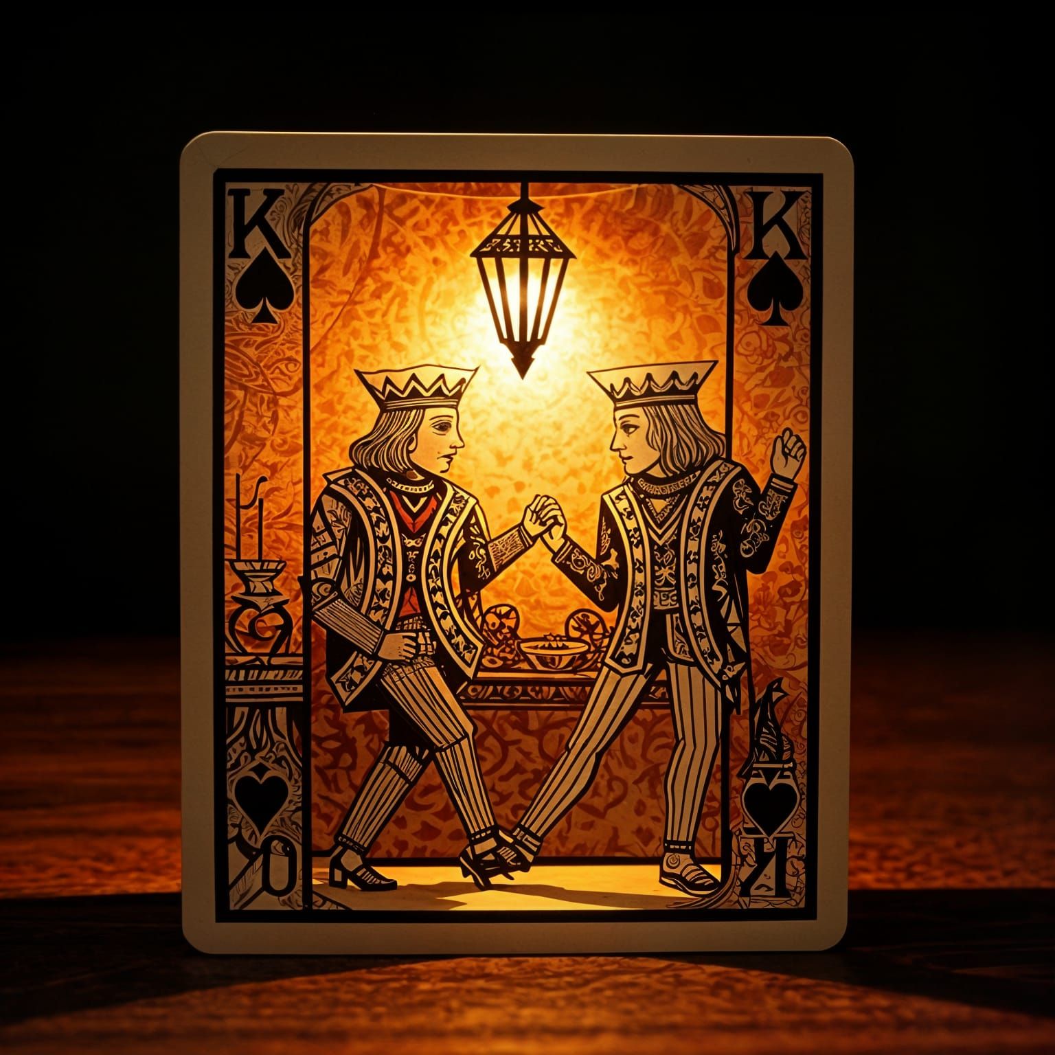 Papercut Kings Dancing in Diorama Style