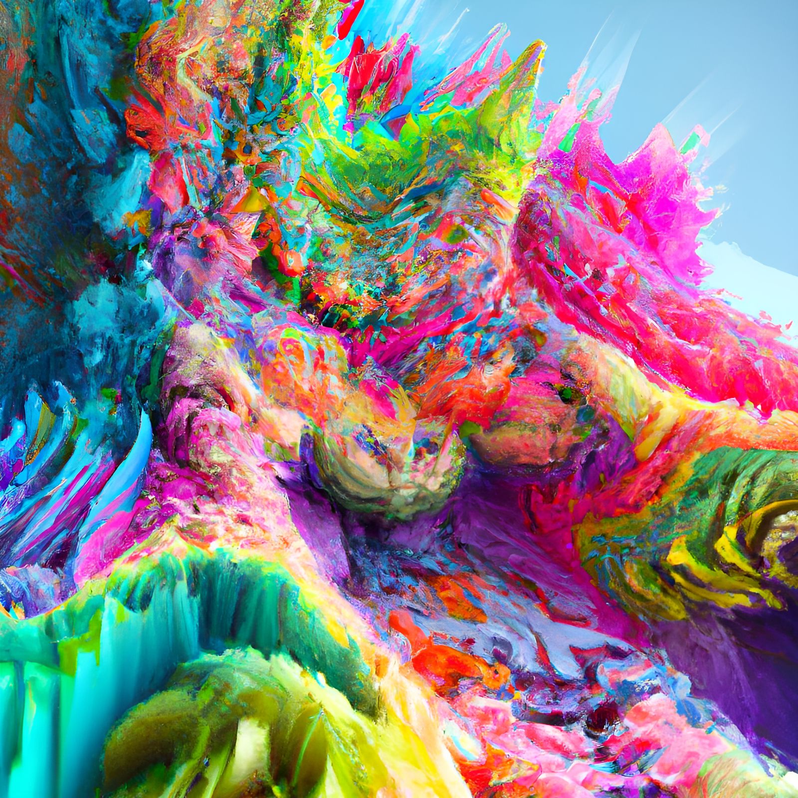 Elegant Abstract 3D Graffiti Design in Pastel Colors