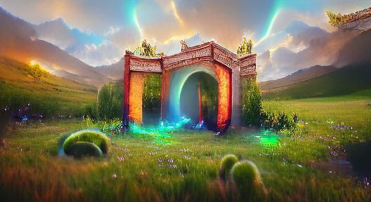Fantasy Portal to Heroic Adventure: Digital Art