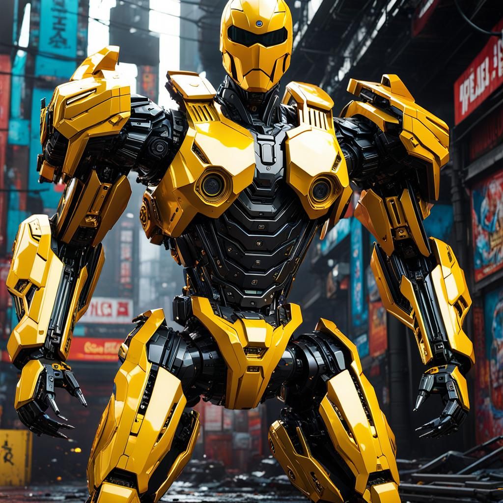 Bruce Lee as Intricate Sci-Fi Mech Robot