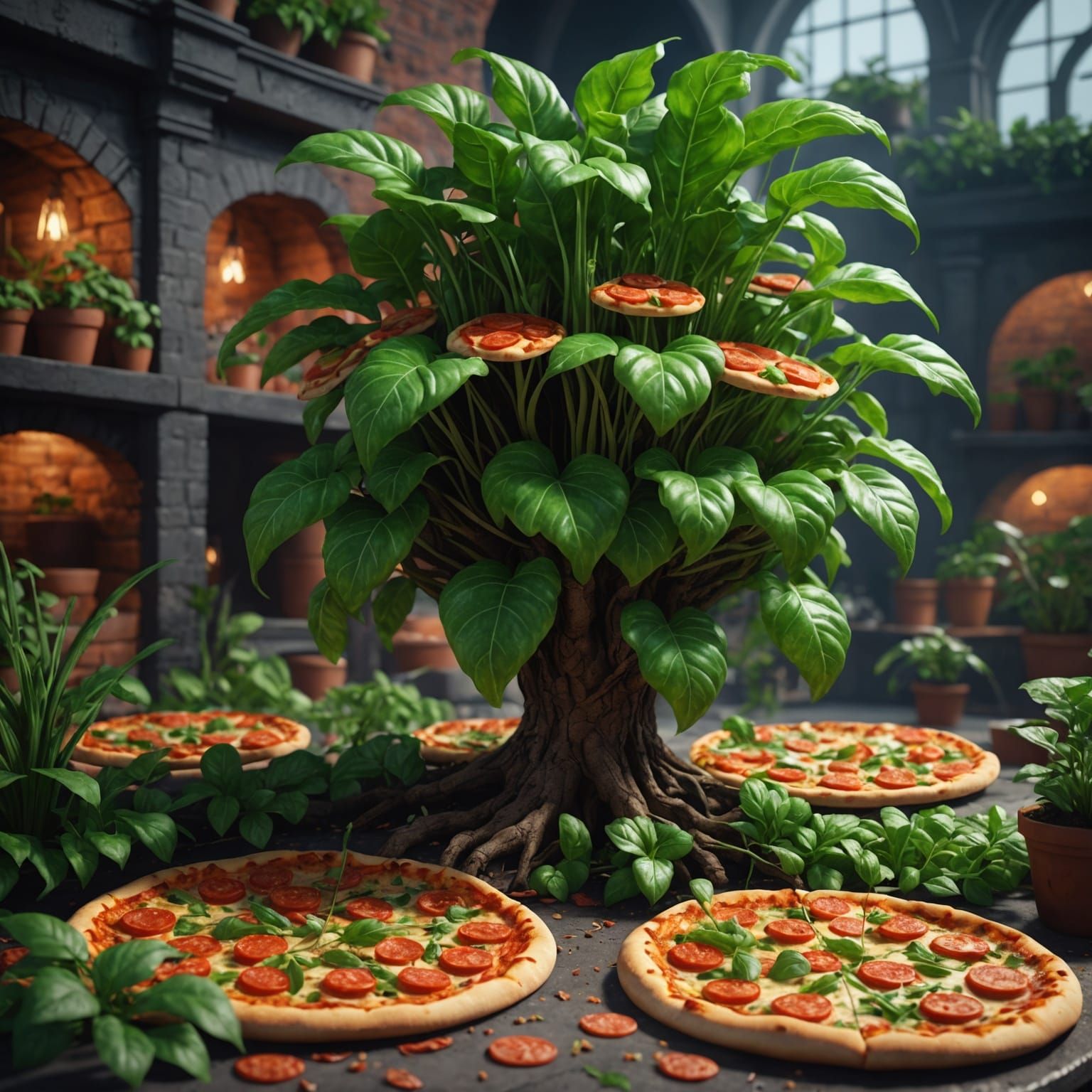 Pizza Plant: Fantastical Concept Art