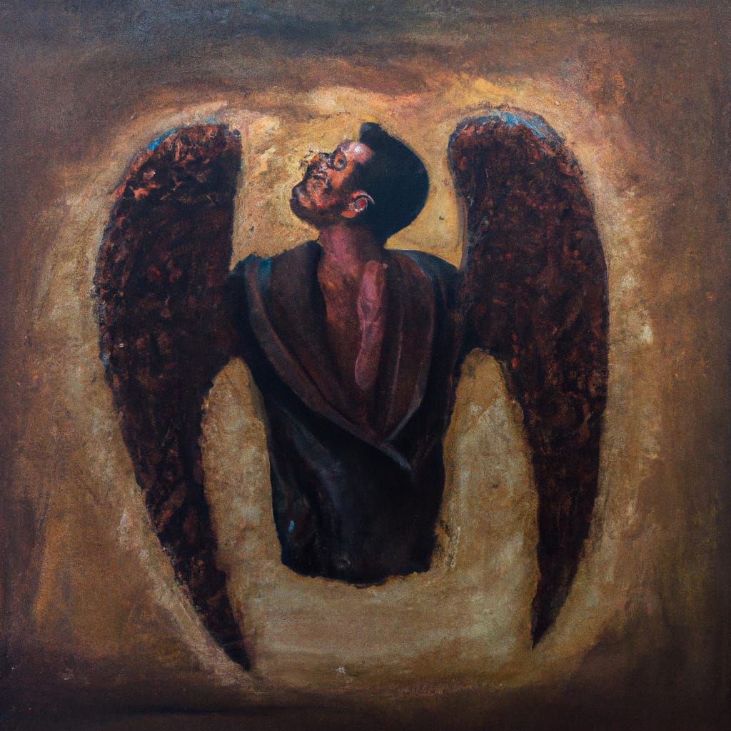 Sinister Angel of Death in Surreal Horror Scene