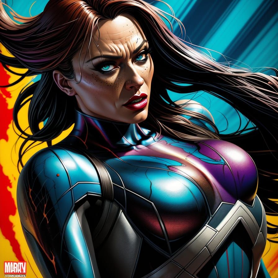 Lola Young Sings: Hyper-Realistic Comic Book Art