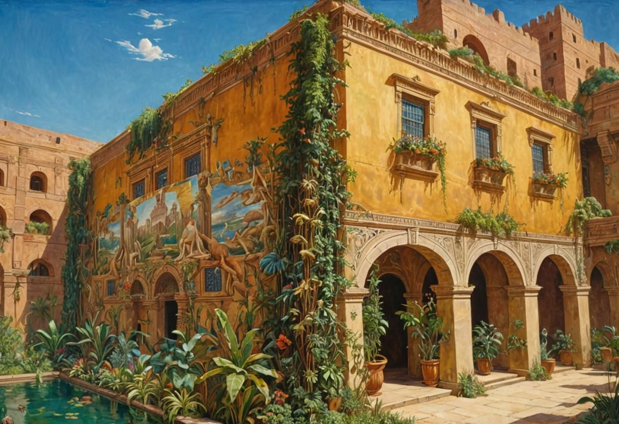 Lush Hanging Gardens of Babylon: Academic Art