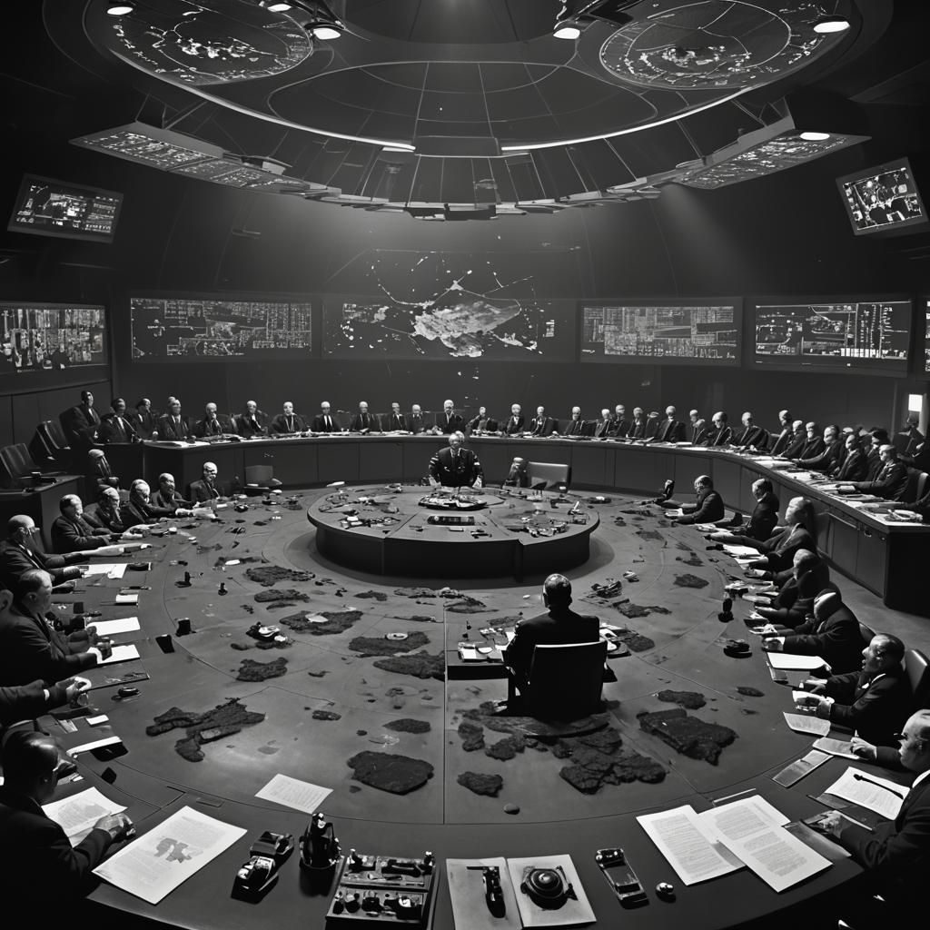 Dr. Strangelove War Room: Detailed Matte Painting