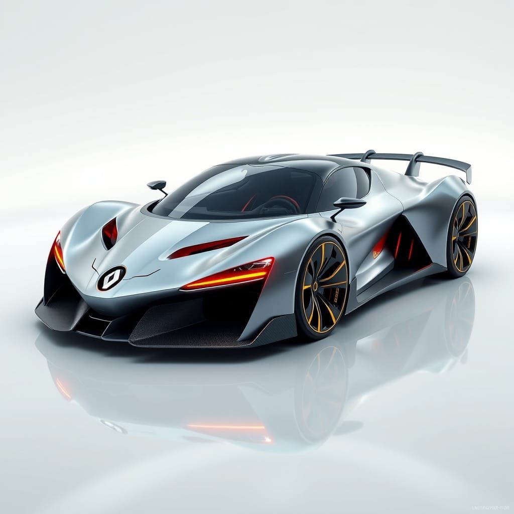 Futuristic Hypercar Concept with Aero Vents