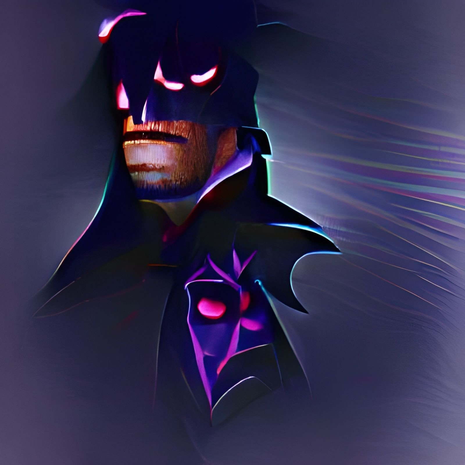 The Man of Darkness: An AI Interpretation