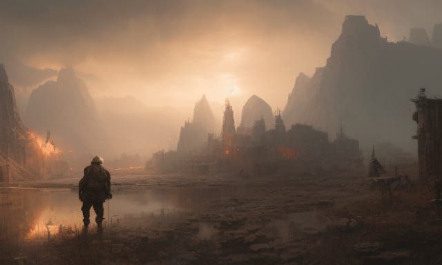 Hope in War: Dark Fantasy Concept Art