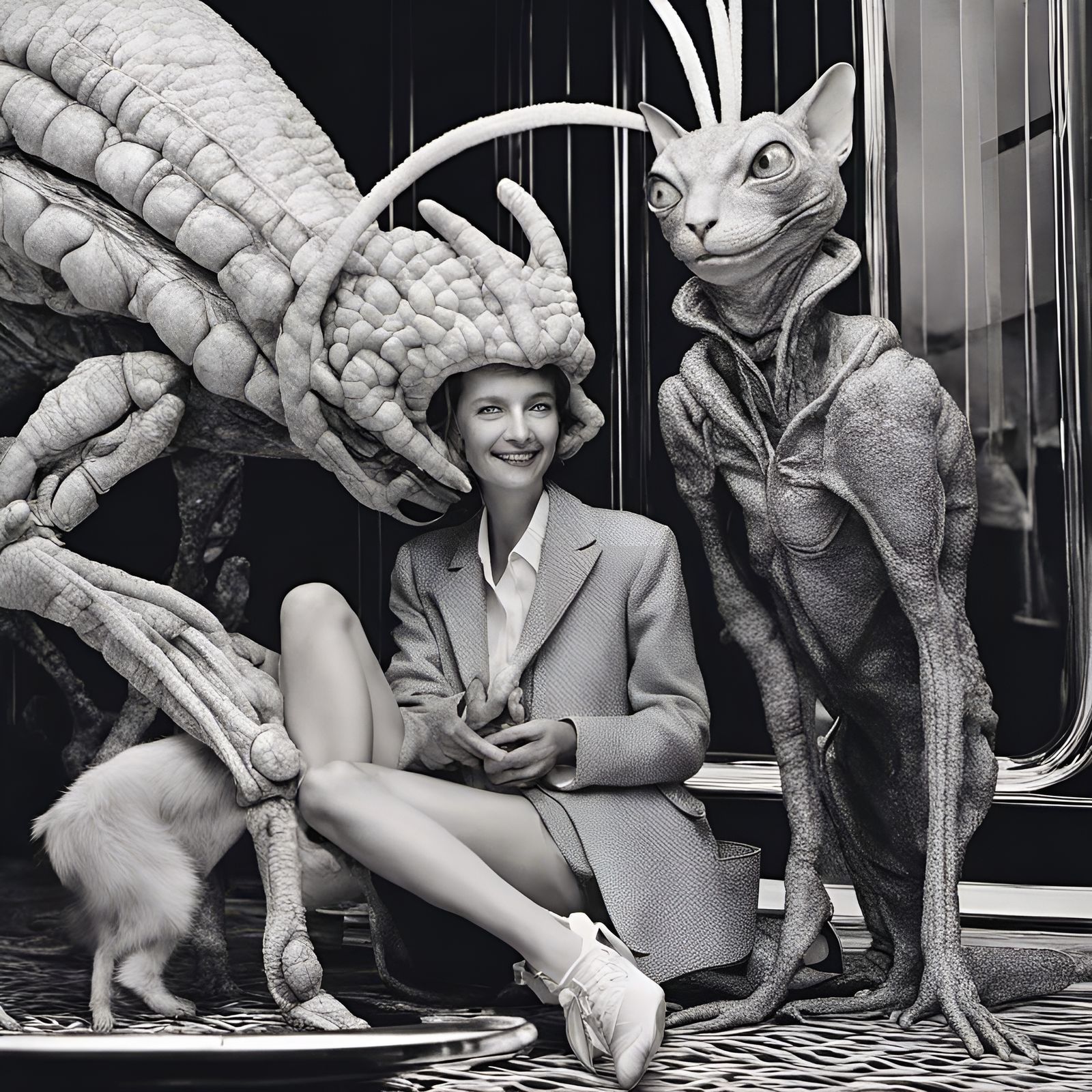 Dreamy Alien People and Pets in Magical Realism