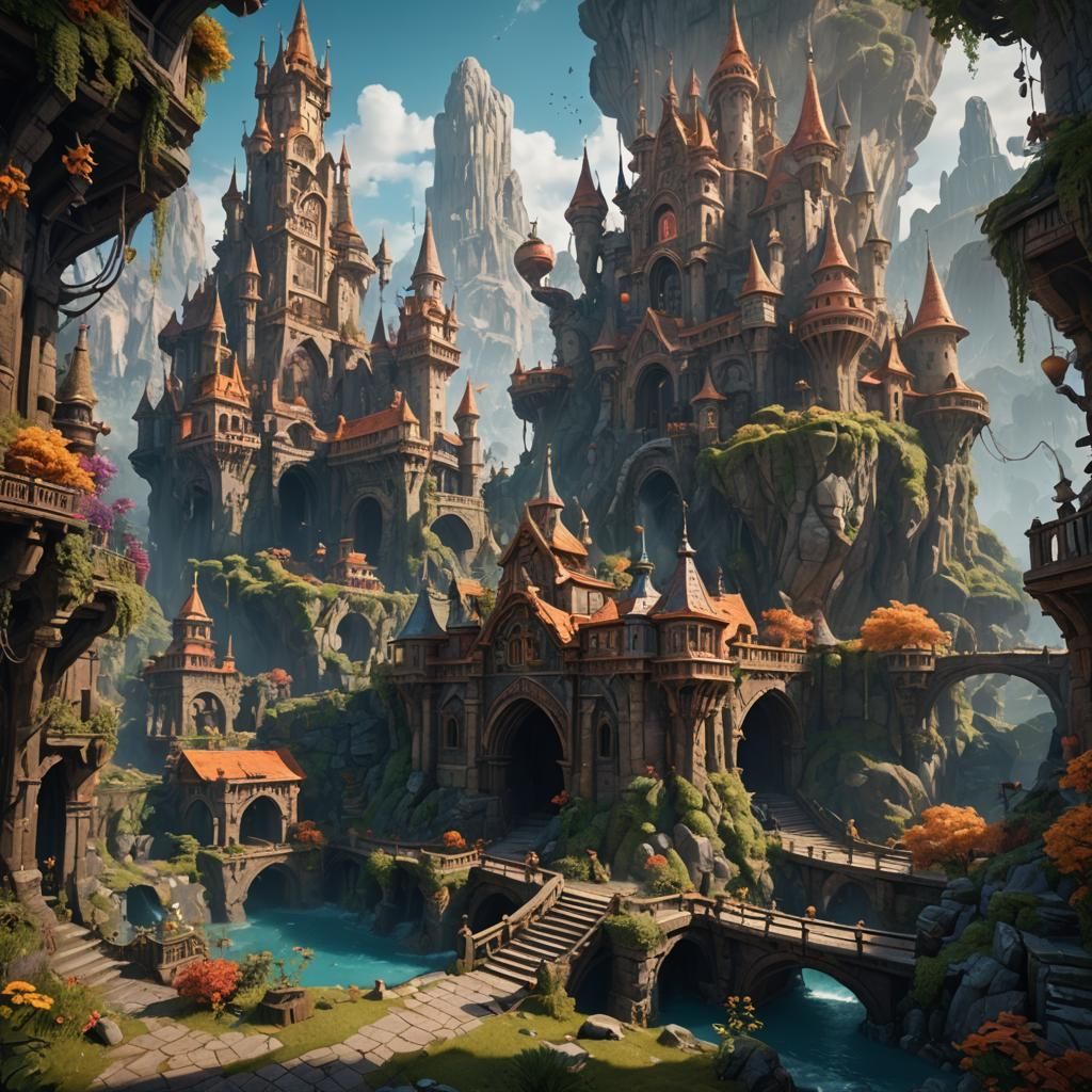 Fantastical Concept Art in Detailed Matte Painting