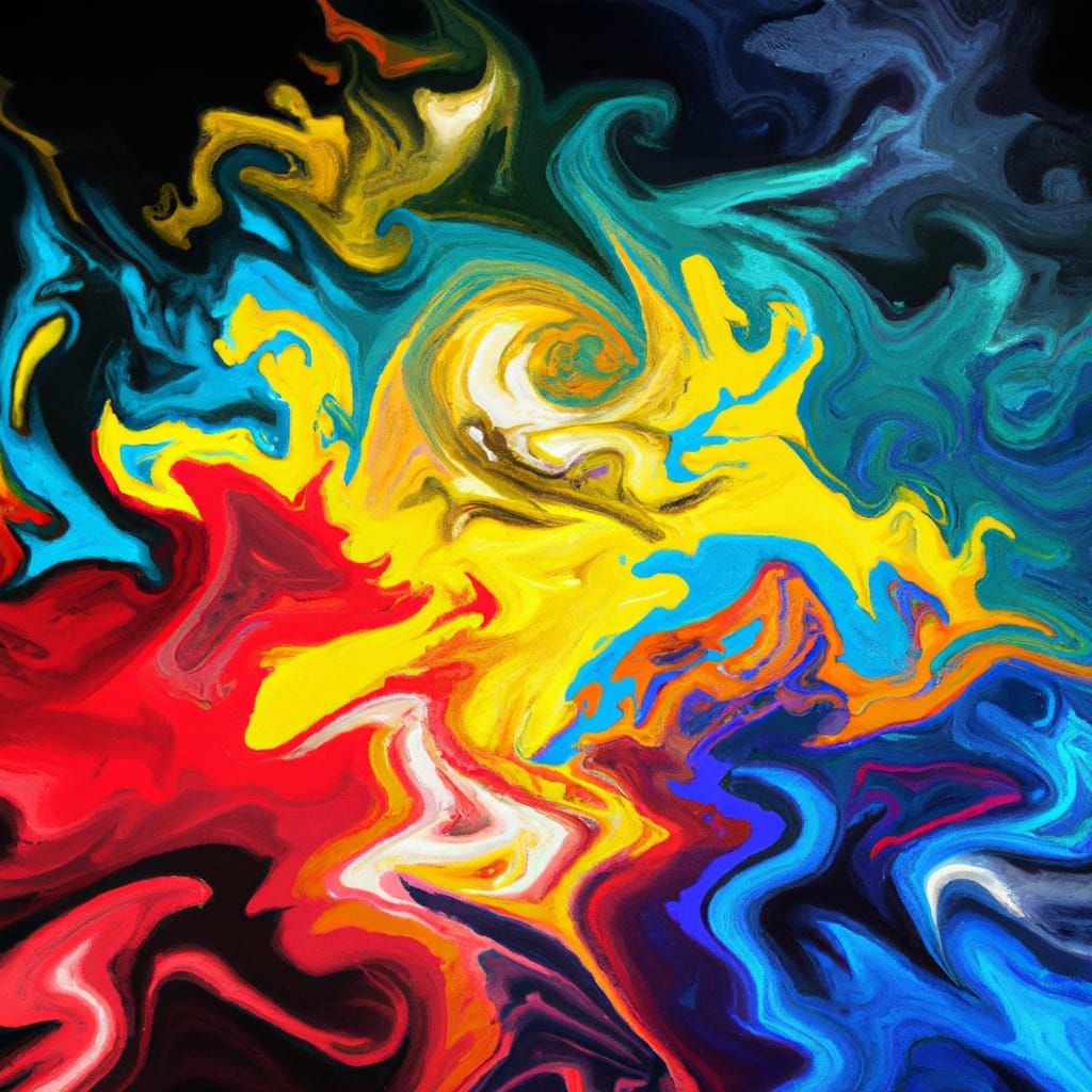 Vibrant Abstract Nature Portrait Without Figures