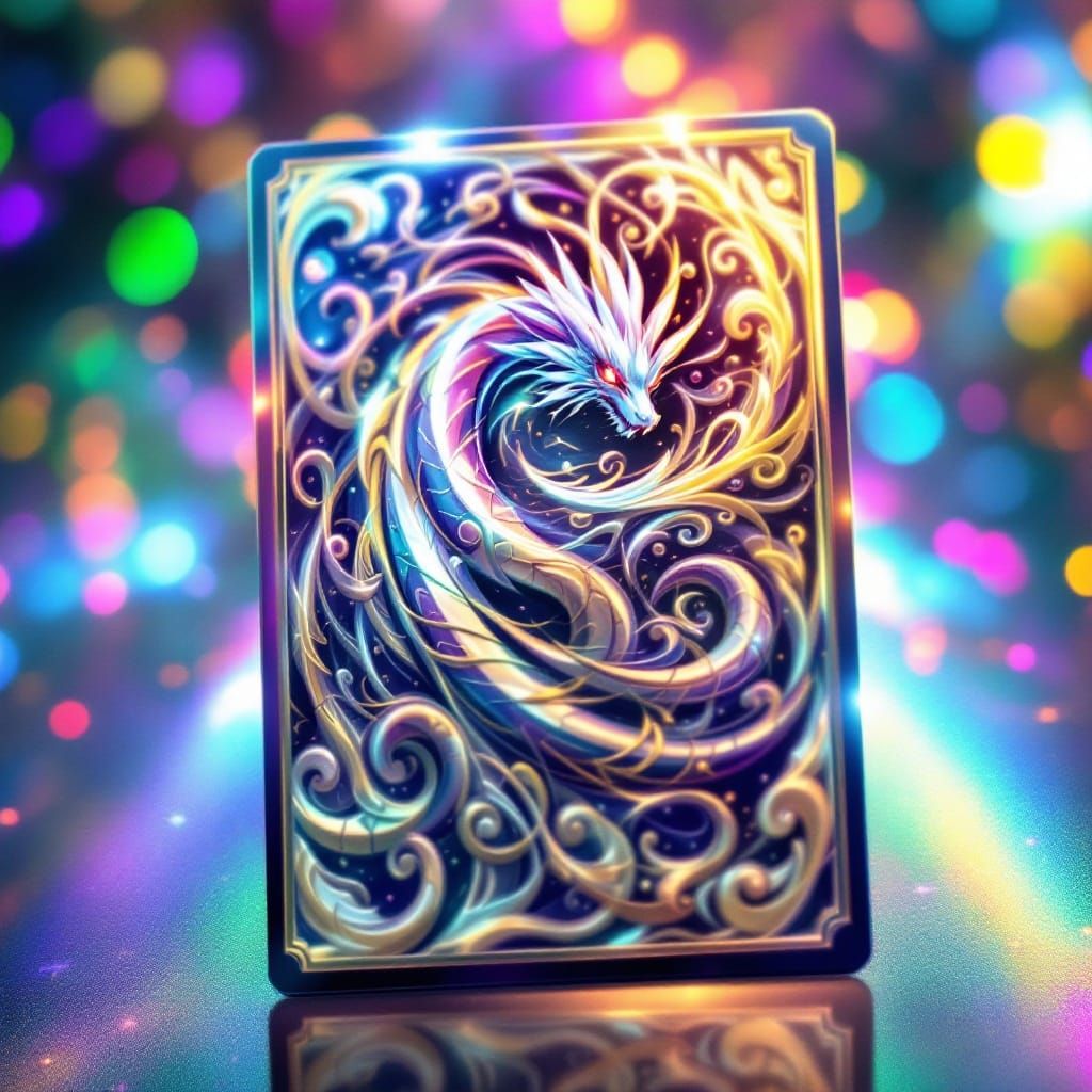 Gleaming Wind Dragon Pokemon Card in Anime Style