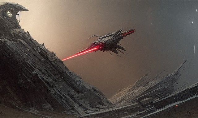 B1 Battle Droid Gun in Horror Style