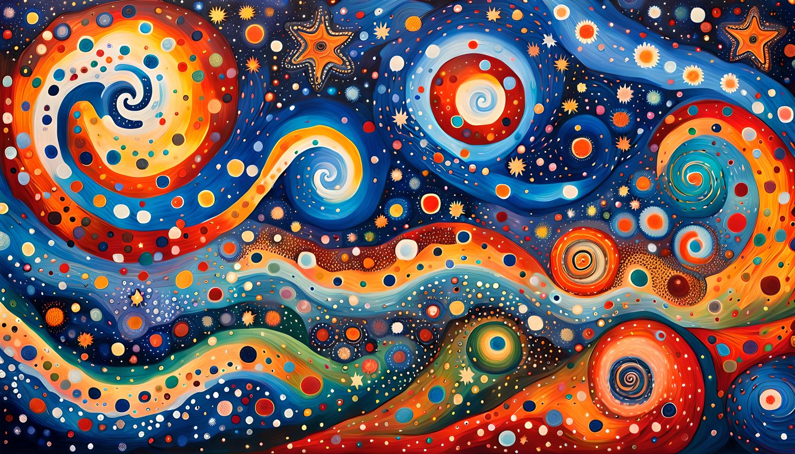 Dreamtime Star Cluster Formation in Abstract Style