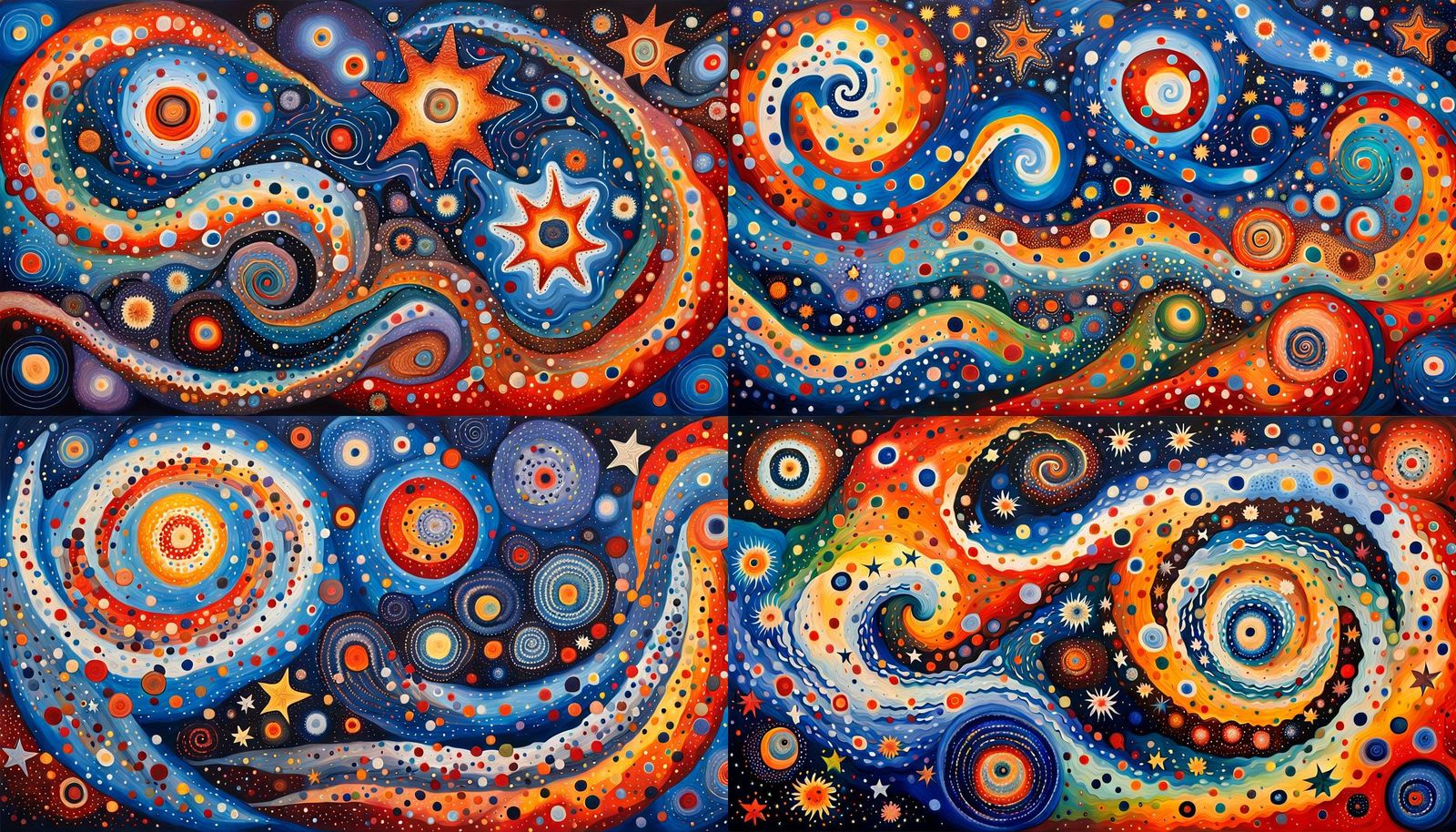 Dreamtime Star Cluster: Abstract Expressionist Painting