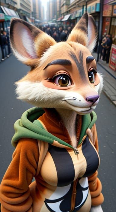 Symmetrical Zootopia Kigurumi Lady in Barren Street Fair Set...