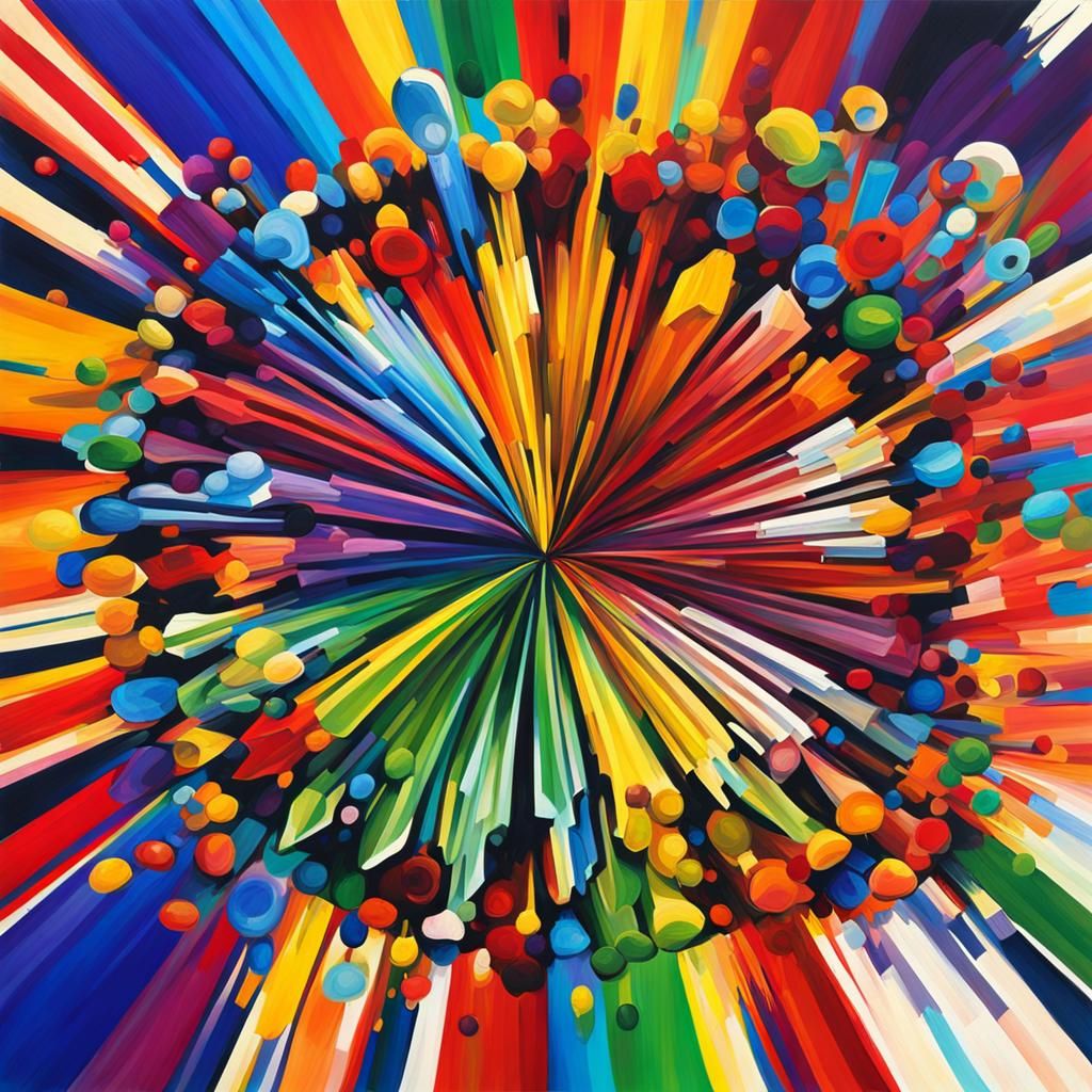 Abstract Art: A Rainbow of Complementary Colors