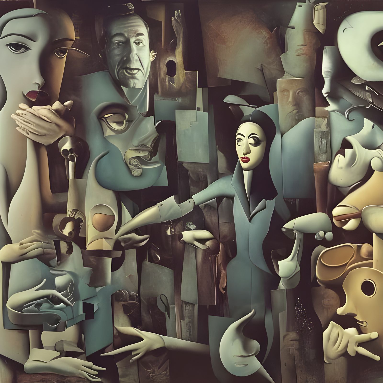 Abstract Opera Singers in Hyperdetailed Surreal Art