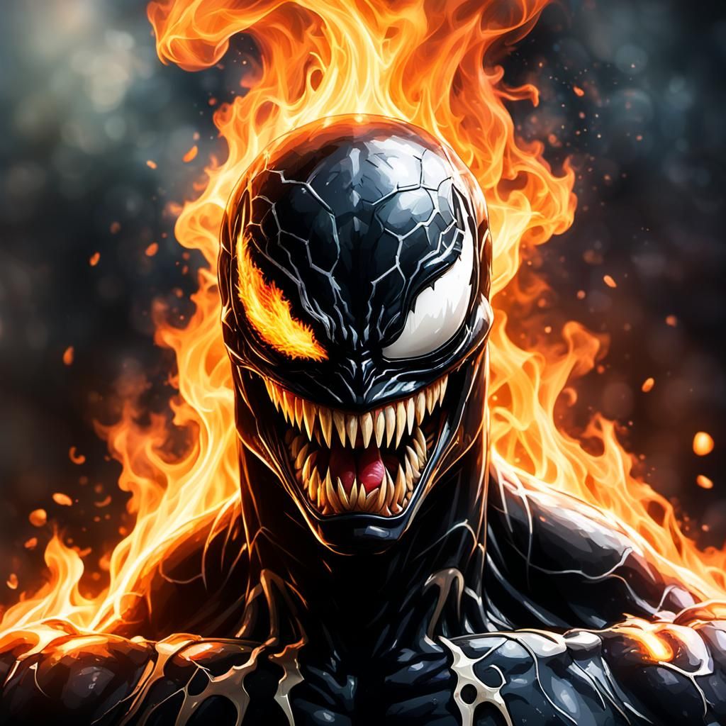 Venom Ablaze: A DSLR Photography Concept