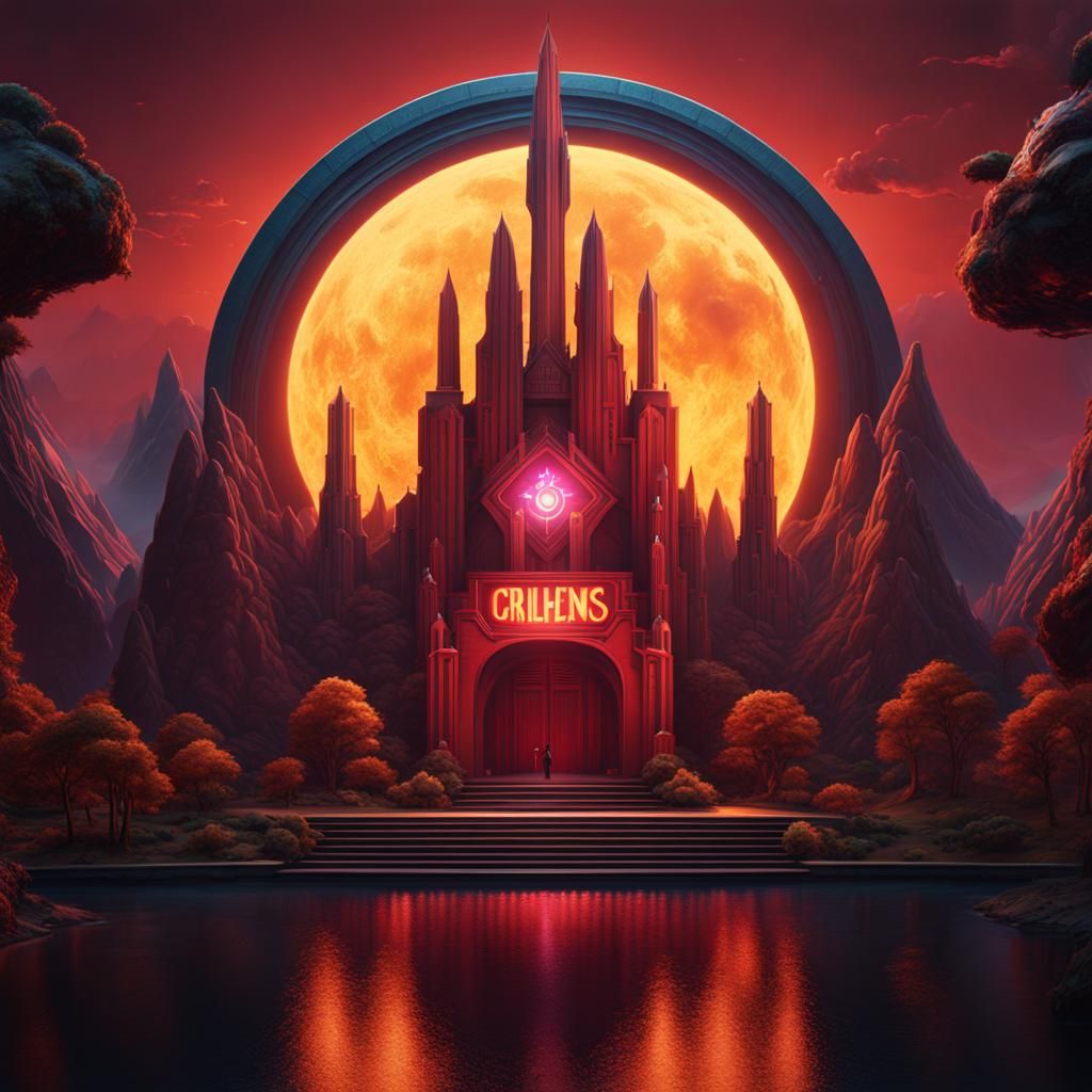 Humorous Cult Film Logo in Detailed Matte Style