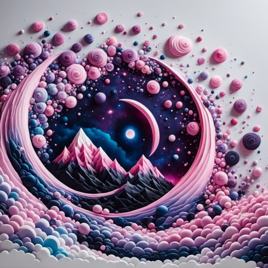 Abstract Purple Swirl in Surreal Style