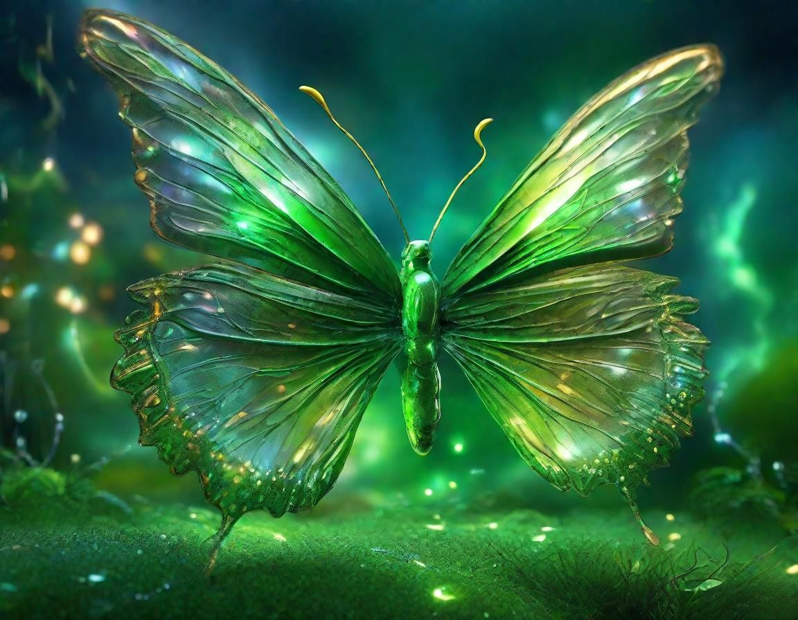 Magical Butterfly Spreading Light in 3D Concept Art