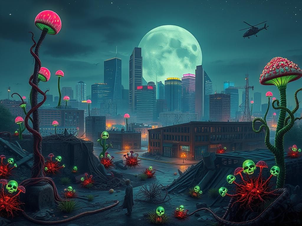 Post-Apocalyptic Minneapolis Overrun by Alien Flora