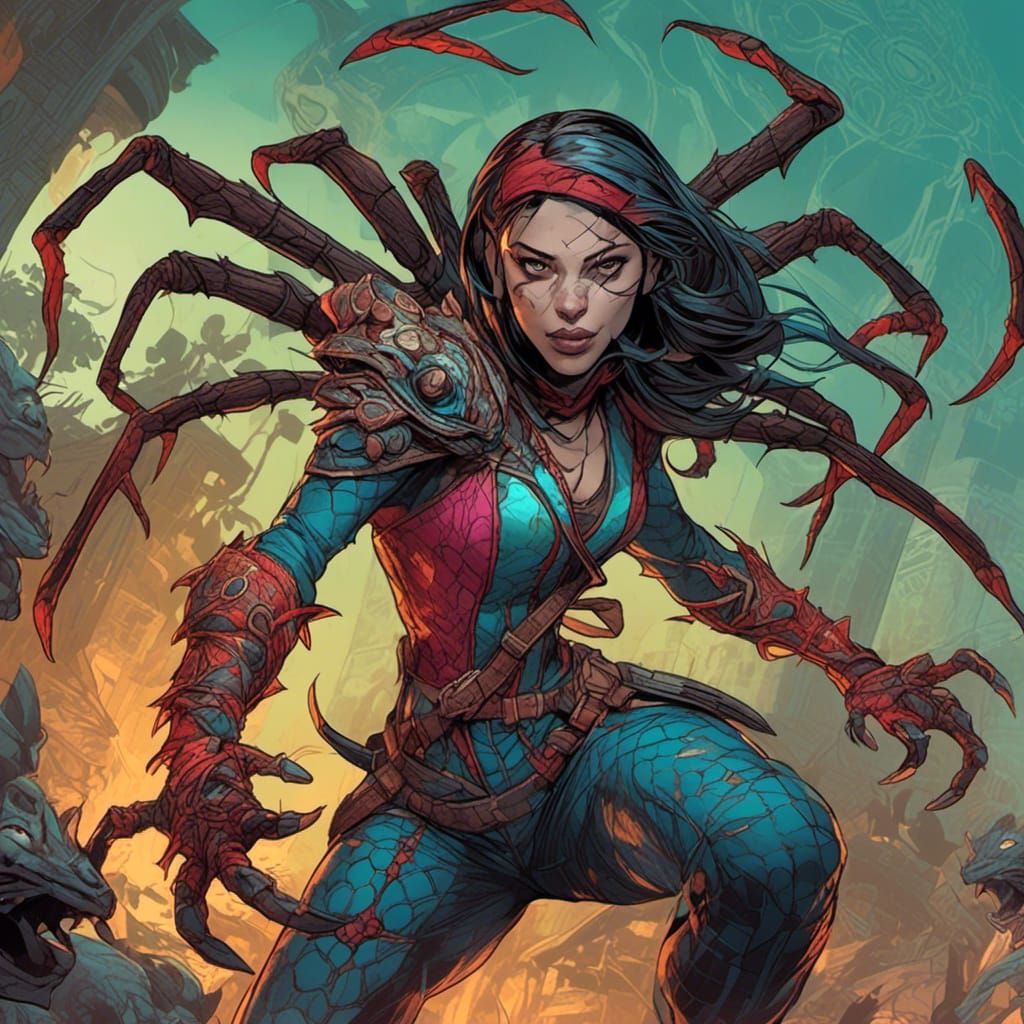 Deadly Spider-Woman Video Game Monster